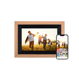 Smarter Bilderrahmen | 10" Diagonale | Wifi | App Steuerung | Holzrahmen | Modell 105