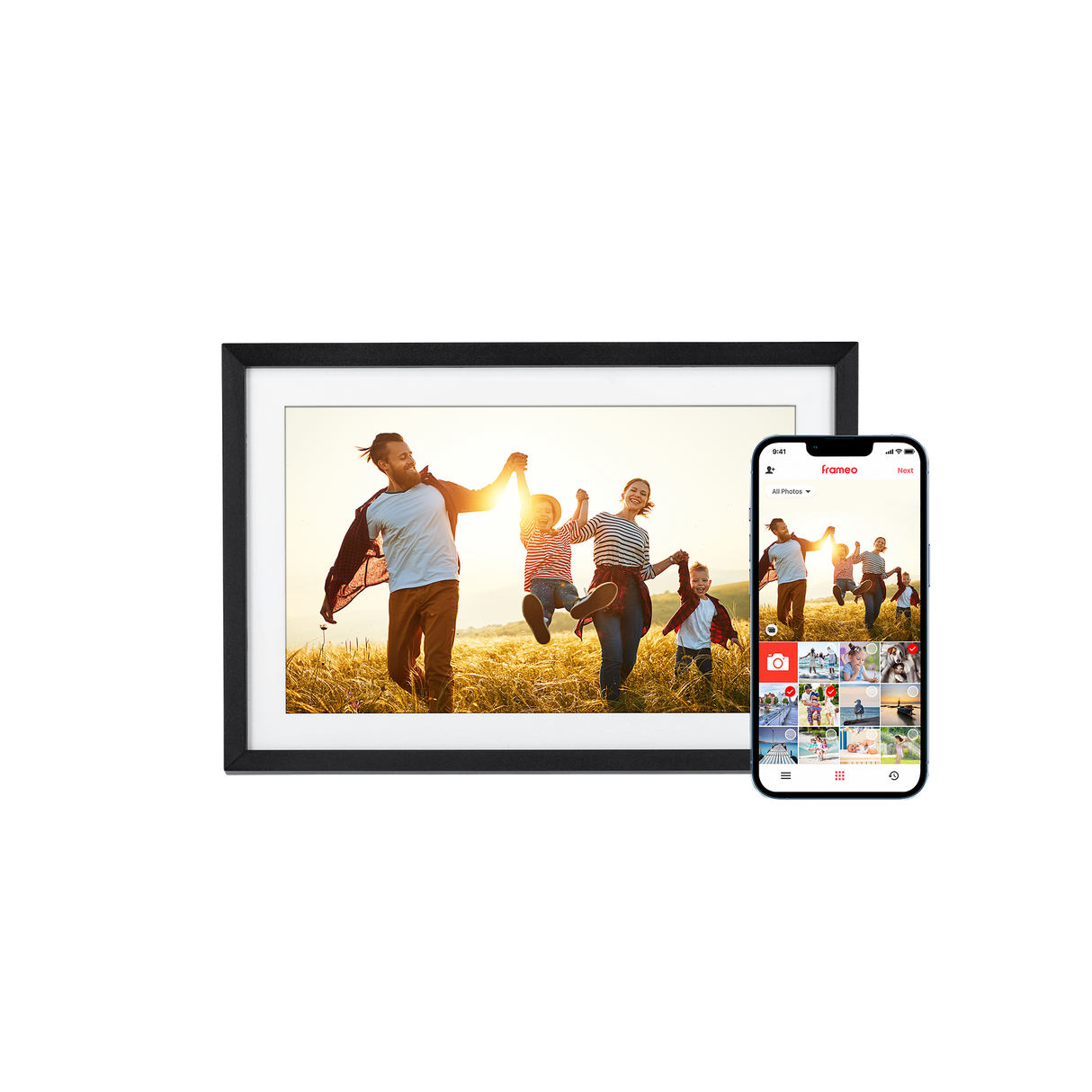 Smarter Bilderrahmen | 10" Diagonale | Wifi | App Steuerung | Atmosphere Light | Modell 104